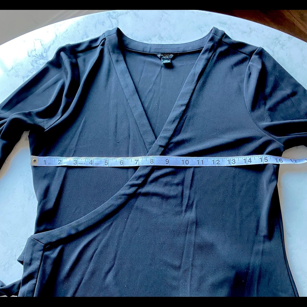 Ann Taylor black wrap dress - Picture 7 of 9
